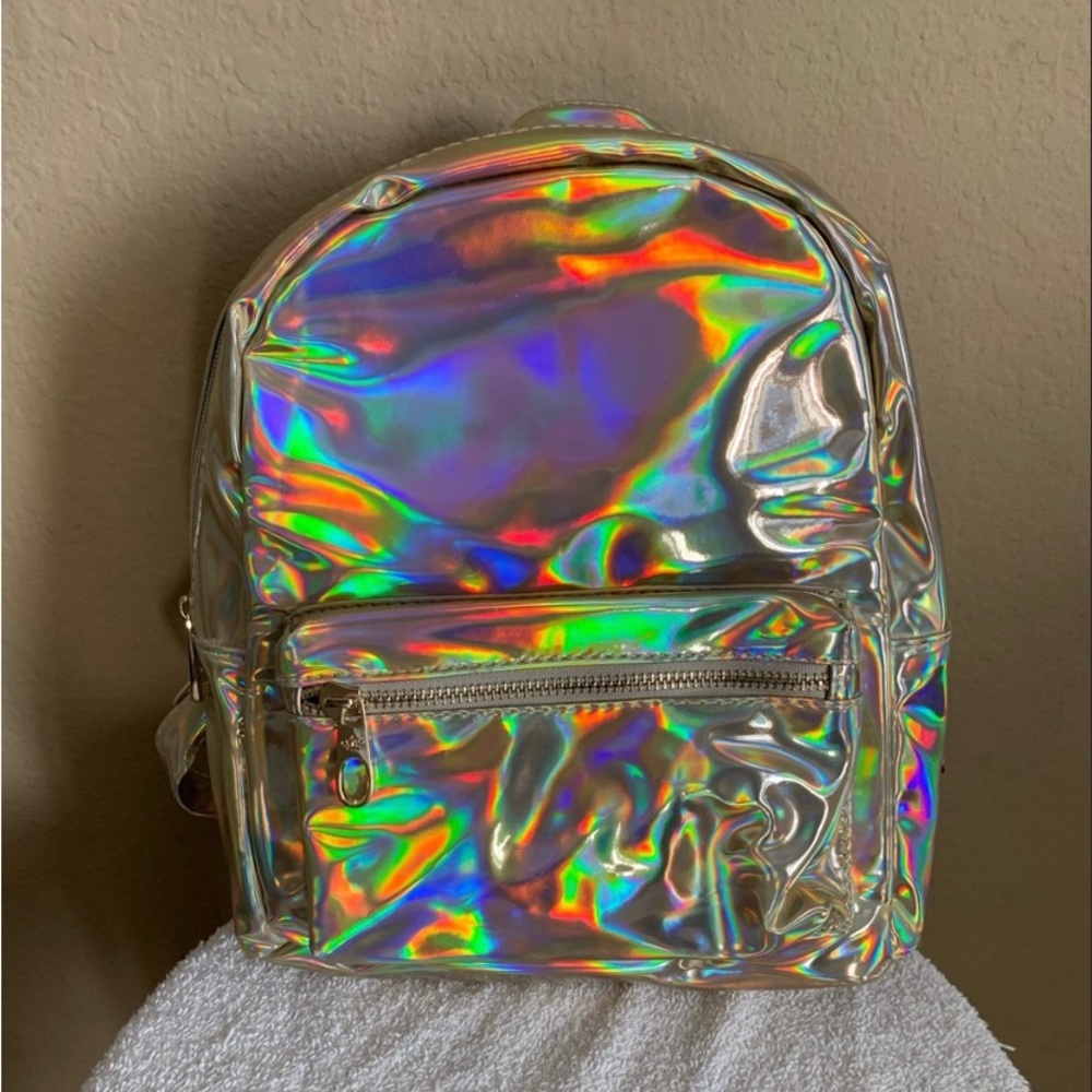 ❤️❤️ Gorgeous Very Light Mini LimeLight Gold Holographic Backpack 🎒 ❤️
